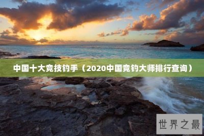 ​中国十大竞技钓手（2020中国竞钓大师排行查询）