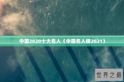 ​中国2020十大名人（中国名人榜2021）