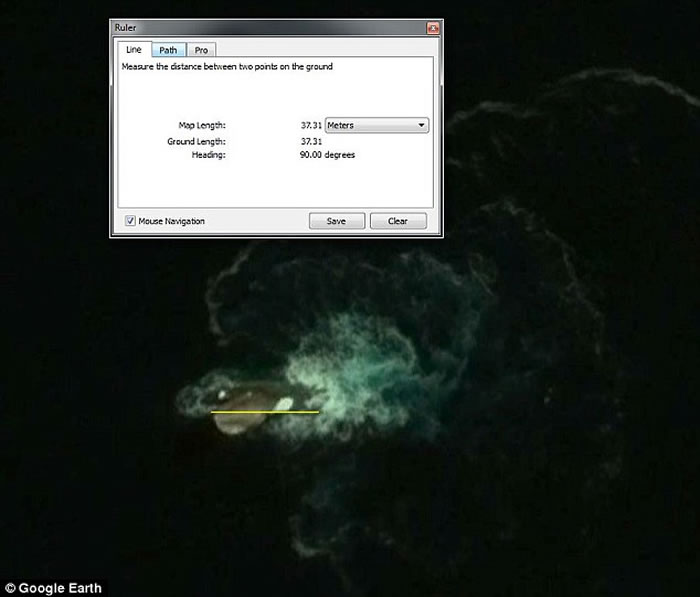 透过Google Earth在南极洲发现长达120米挪威海怪？