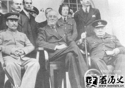 ​1943年上的德黑兰会议中 美 英 苏三巨头分别是谁？